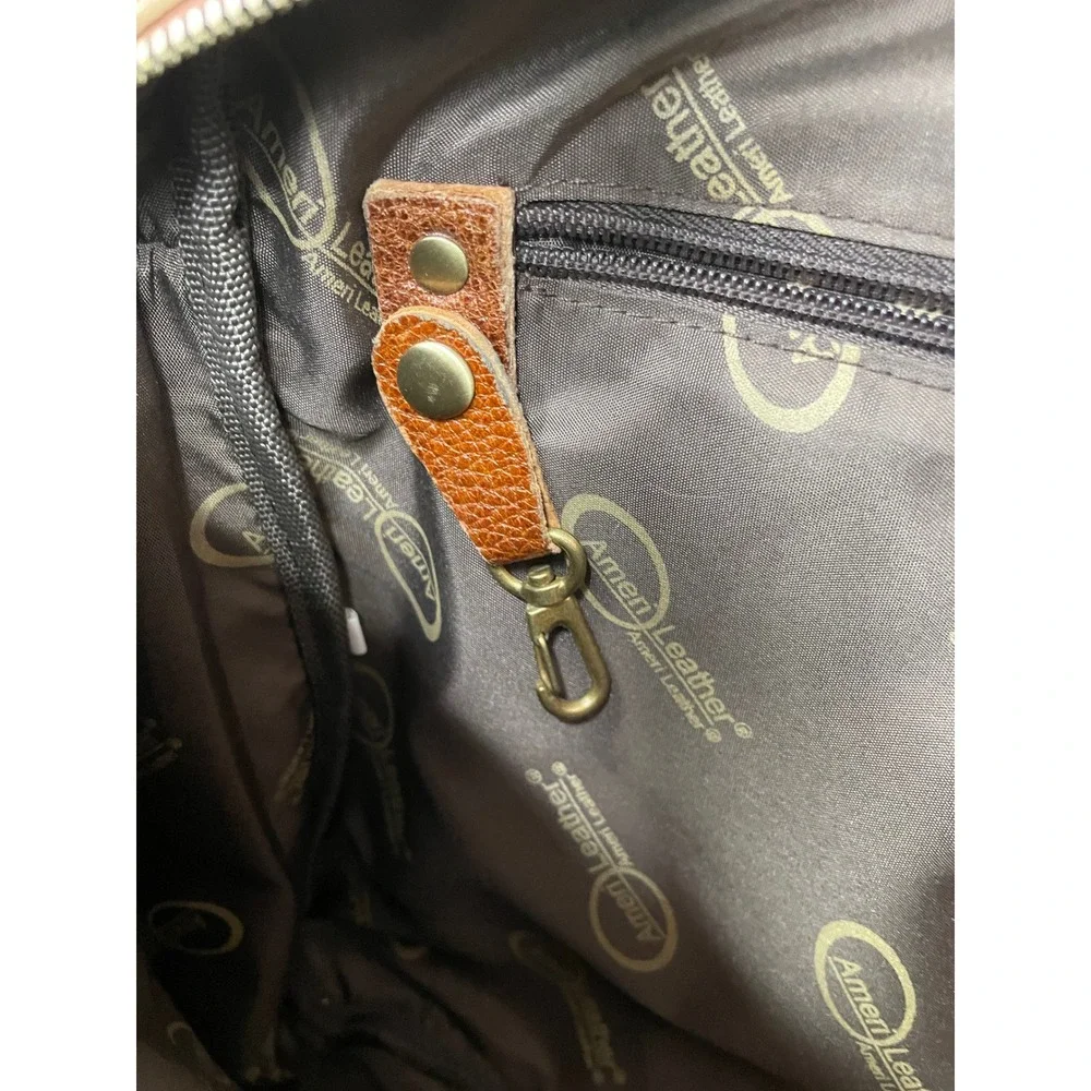 AmeriLeather Messenger Bag Mens Large Brown Leather Crossbody Satchel Vintage